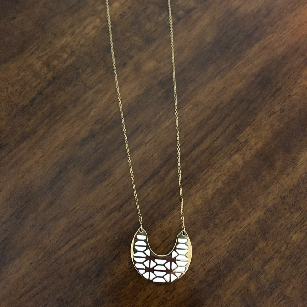 Stella and Dot gold reversible necklace.